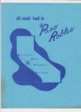 Paso Robles CA City Report c.1968 City and Business Data Typewritten Print picture
