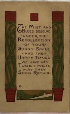 Postcard Vintage Romantic Poem Artistic Drawing 1913. Has Stamp 1 Cent picture