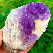390g Natural Beautiful Rainbow Fluorite Crystal Rough Stone Specimens Cure picture