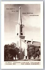 Port Gibson Mississippi~First Presbyterian Church~Hand on Steeple~1950s PC picture