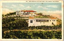 Postcard 1934 Ann Harding's Hilltop Home Hollywood California A51 picture