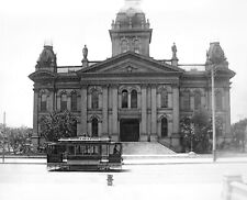 ANTIQUE GLASS PLATE PHOTO NEGATIVE - ALAMEDA COUNTY COURTHOUSE - OAKLAND, CA picture