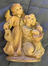 Vintage Italy Nativity Angels, No. 54, Lantern & Lute, 4.75