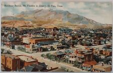 Vintage Residence Section El Paso Texas Postcard 1909 Mt Franklin Aerial picture