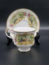 Vintage Paragon China Chippendale Birds & Roses Tea Cup & Saucer 1960's picture
