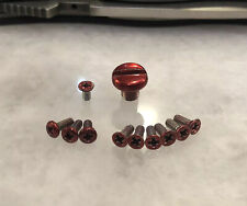 Translucent Red Stainless Steel Screws Set For Emerson Sheepdog Knife - 11pcs picture