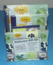 Flower Stationary Set 5 piece Photo Box Journal Address Book Note Pad & Pencil  picture