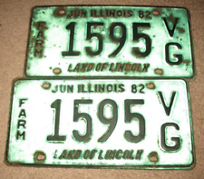 1982 Illinois Farm license plates, pair picture
