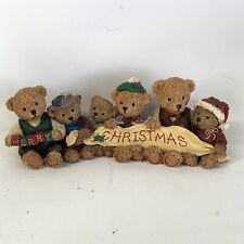 Teddy Bears Merry Christmas Family 2”x7.5” Cherished Teddies Look a Like Decor picture