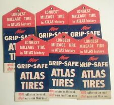 Atlas Tires Grip Safe Advertising Tag Lot of 6 picture