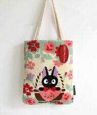 Japan KiKi's Delivery Service JIJI Cat embroidery Shoulder Bag Canvas School bag picture