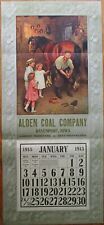 Davenport, IA 1915 Advertising Calendar/GIANT 22x48 Poster: Coal w/Horse - Iowa picture