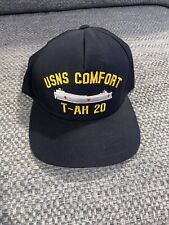 NEW U S NAVY USNS COMFORT T-AH 20 Blue Adjustable Hat Cap Made In USA picture