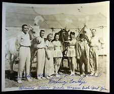 The Riding Cowley's Original Vintage Signed Circus Photo 10x8 Freddie Claire  picture
