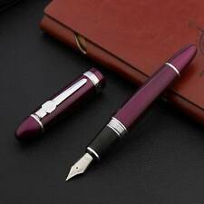 High Quality Jinhao 159 Fountain Pen Purple Silver Luxurious Writing Ink Pen picture
