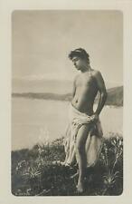 c. 1905 Sicilian Young Man in Toga RPPC by Wilhelm von Gloeden picture