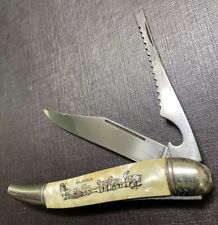Unused Pocket Knife Imperial Fishing Knives ALASKA DOG SLED Vintage 2Bl TICKLER picture