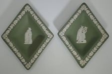 Wedgwood England Green Trinket Dishes picture