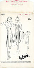 Vintage 1940s Butterick 8456 Princess Slip Women 2 styles Sewing Pattern Bust 32 picture