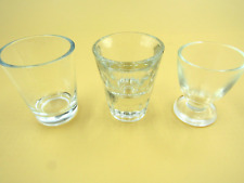 Lot of 3 Different Shot Glasses Clear Glass picture