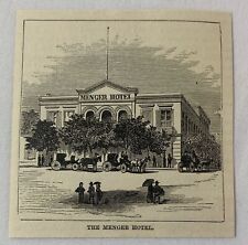 1883 magazine engraving ~  THE MENGER HOTEL San Antonio, Texas picture