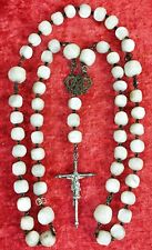 LARGE MOTHER-OF-PEARL AND SILVER ROSARY. SPAIN. XIX CENTURY picture