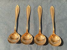 Set of 4 Vintage Community Silver Plate Boullion Spoons picture