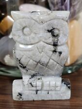 Rainbow Moonstone Owl Carving - 244 grams picture