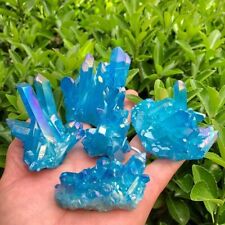Wholesale Lot 1 Lb Blue Angel Aura Quartz Cluster Rainbow Crystal Healing Energy picture