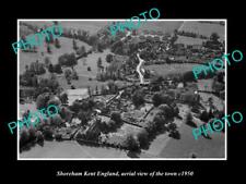 OLD 8x6 HISTORIC PHOTO OF SHOREHAM KENT ENGLAND AERIAL VIEW OF TOWN c1950 2 picture