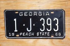 1969 Georgia PEACH STATE  License Plate - NICE QUALITY picture