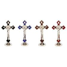 St. Benedict Standing Crucifix with Magnet Base Assorted Colors 3 1/4