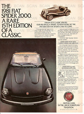 1981 Fiat Spider 2000 Vintage Magazine Ad  15th Edition of a Classic picture