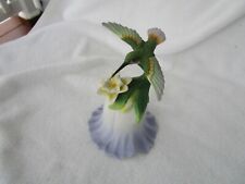 LOVELY~~2000 AVON HUMMING BIRD BELL FIGURINE  VIOLET PURPLE BLOSSOM ~~QUALITY picture