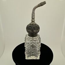 Vintage Estate Victorian Baccarat Perfume Cut Glass Bottle Atomizer 1910 Vintage picture
