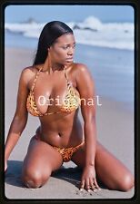PN-A23 Busty CRYSTAL MATTISON Female Fitness Model Original 35mm Transparency picture