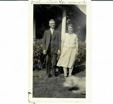 Vintage Photo Man & Woman Mother & Dad Konigsmark 1930's In front of house picture