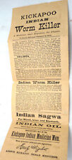Kickapoo Indian Medicine Advertising flyer patent medicine New Haven CT antique picture