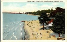 1930'S. CONNEAUT, OH. BATHING BEACH, TOWNSHIP PARK. POSTCARD EP23 picture