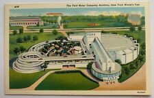 1939 NY Postcard New York World's Fair Ford Motor Company Building bird's eye picture