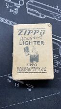 WWII Zippo Black Crackle 3 Barrel 14 Hole Insert Lighter Paperwork & Box WW2 picture