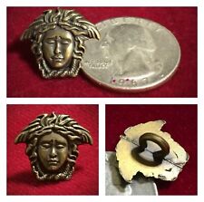 One (1) Antique Brass Metal Button of the Greek Mythology Medusa Snake Head picture