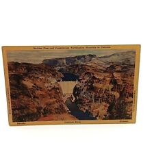 Postcard 1943 Boulder Dam and Powerhouse Divided Posted Linen picture