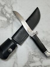 Vtg BUCK KNIVES USA #105 Fixed Blade Knife & Sheath (1972 - 1986) picture