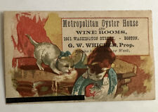 Victorian Trade Card c1880s Metropolitan oyster House 1961 ￼ Washington St B4 picture