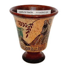 Pythagorean cup,Greedy Cup 11cm ,multicolor painting,shows Pythagoras picture