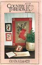 Country Threads OUT ON A LIMB #233 CHRISTMAS STOCKING Applique Quilt Pattern picture