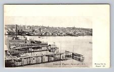 Newport RI-Rhode Island, Aerial Harbor Front, Antique, Vintage Postcard picture