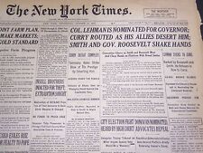 1932 OCTOBER 5 NEW YORK TIMES - LEHMAN IS NOMINATED FOR GOVERNOR - NT 4980 picture