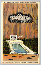 General View Showing Group of Sculptures, Stone Mountain, Georgia Postcard picture